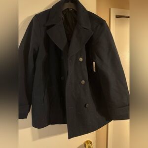 Amazon Essentials Men's Double-Breasted Heavyweight Wool Blend Peacoat